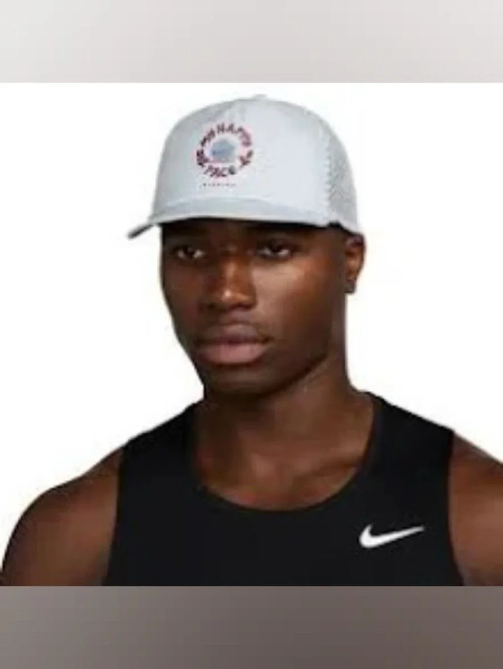 New Nike Pro Dri-FIT Unstructured Happy Pace Cap Pure Platinum/Anthracite